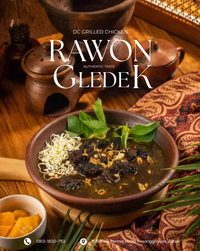 Siapa bilang musim hujan bikin mager? Justru ini waktu terbaik untuk menyantap yang hangat dan nampol! Rawon dari DC Grilled Chicken siap menghipnotis lidahmu dengan cita rasa rempah Nusantara yang kuat. Jangan sampai ketinggalan sensasi kehangatan di setiap suapannya! ✨ 

Cuma di DC Grilled Chicken. Yuk, mampir atau pesan lewat aplikasi online sekarang! 🛵💨

📍 Langsung Tantang Lidahmu: DC Grilled Chicken Jl. Bintaro Permai No.29, Bintaro, Jaksel.

⏰ Buka: 09.00 - 19.00 WIB

📲 WA Order: 0813-1820-753

🛵 Delivery: Shopeefood, Grabfood, GoFood (Cari: DC Grilled Chicken)

#KelezatanRawon #DCGrilledChicken #WaktunyaMakan #HujanHangat