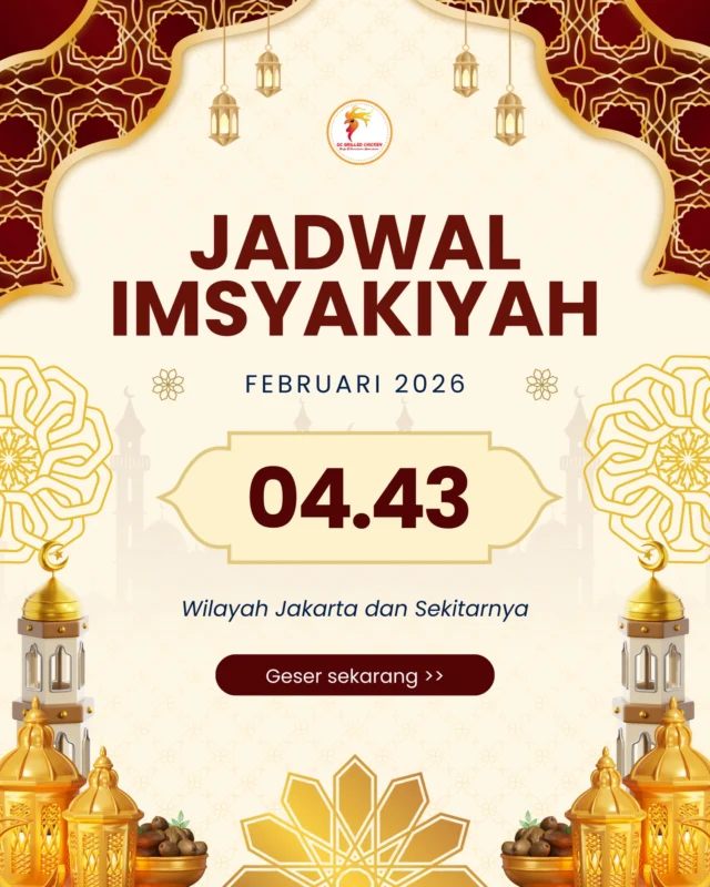 Agar ibadah lebih tertata dan sahur tak terburu-buru, silakan disimpan jadwal imsakiyah untuk wilayah kita di Ramadhan 2026 ini. 🌙✨

Waktu Imsak bukan sekadar penanda berhenti makan, tapi pengingat agar kita mulai mempersiapkan diri menghadap Sang Pencipta dalam sujud Subuh. Semoga setiap menit yang kita lalui di bulan suci ini dipenuhi dengan keberkahan dan ketenangan. Jangan lupa simpan (*save*) dan bagikan (*share*) ke keluarga atau teman terdekat agar kita bisa beribadah tepat waktu bersama-sama.

Selamat menata niat dan selamat berburu pahala di bulan penuh ampunan! 🍃🤲

#jadwalimsyak2026